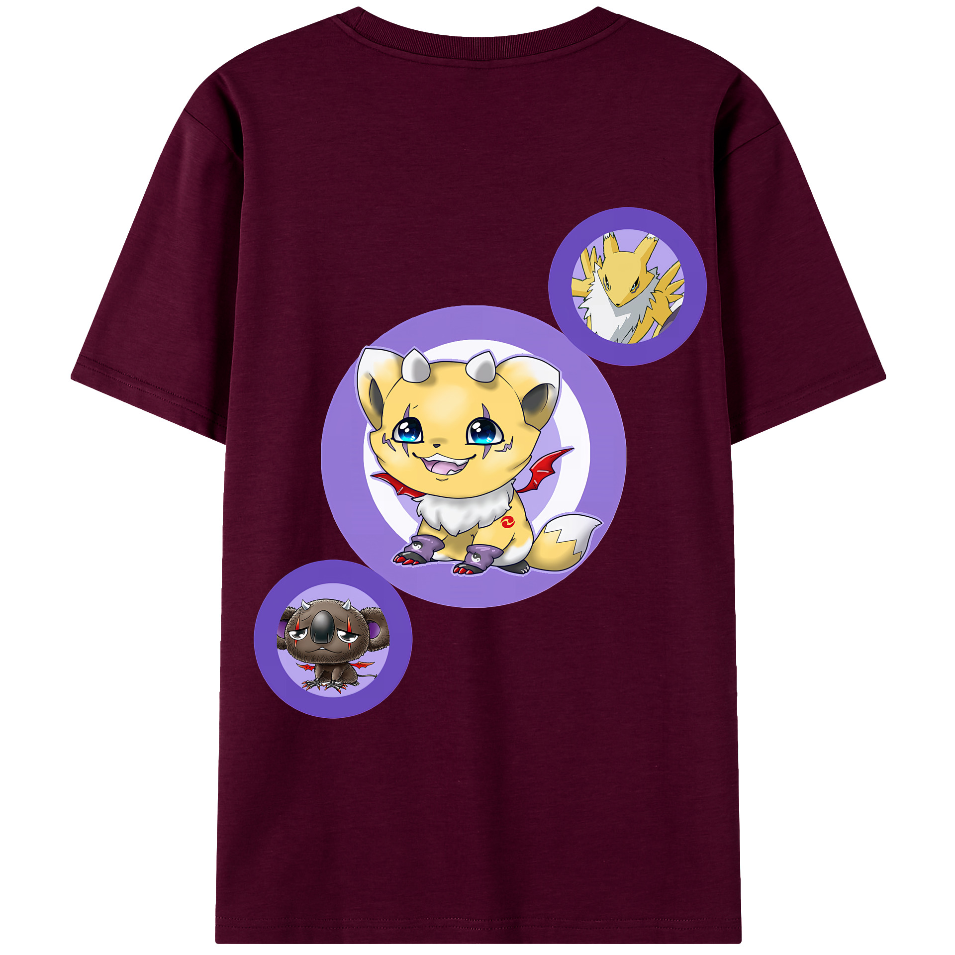 （画像用） Digimon デジタルモンスター/デジモン レディース半袖Tシャツ(バックプリント)